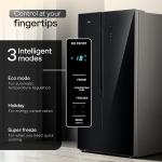 Godrej 600 L, 3 Star,Smart Convertible Zones, Toughened Glass Door Side By Side Refrigerator(2025 Model, Opera Black)