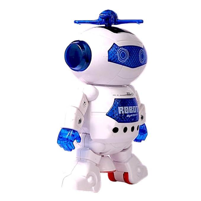 TOYS-TALK Dancing Robot Toy for Kids with 3D Lights and Music Robot Toy with Moving Hands Legs Head Spinning Action Battery Operated Fun Dance Toy